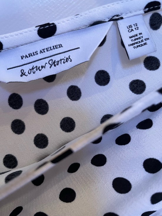 & Other Stories V-neck Chiffon Midi Dress Size 12 (Paris Atelier) - Picture 13 of 15